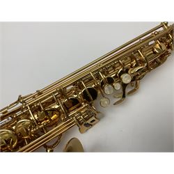 Trevor James Artemis A1 brass alto saxophone AL11572, serial no.321041; in lightweight carrying case with accessories