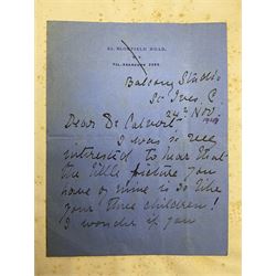Dorothea Sharp (British 1874-1955): Signed manuscript letter, enclosed within a copy of her book 'Oil Painting', together with a copy of Helen Entwisle, 'Rock Pools & Sunshine', The Biography of Dorothea Sharp (2)