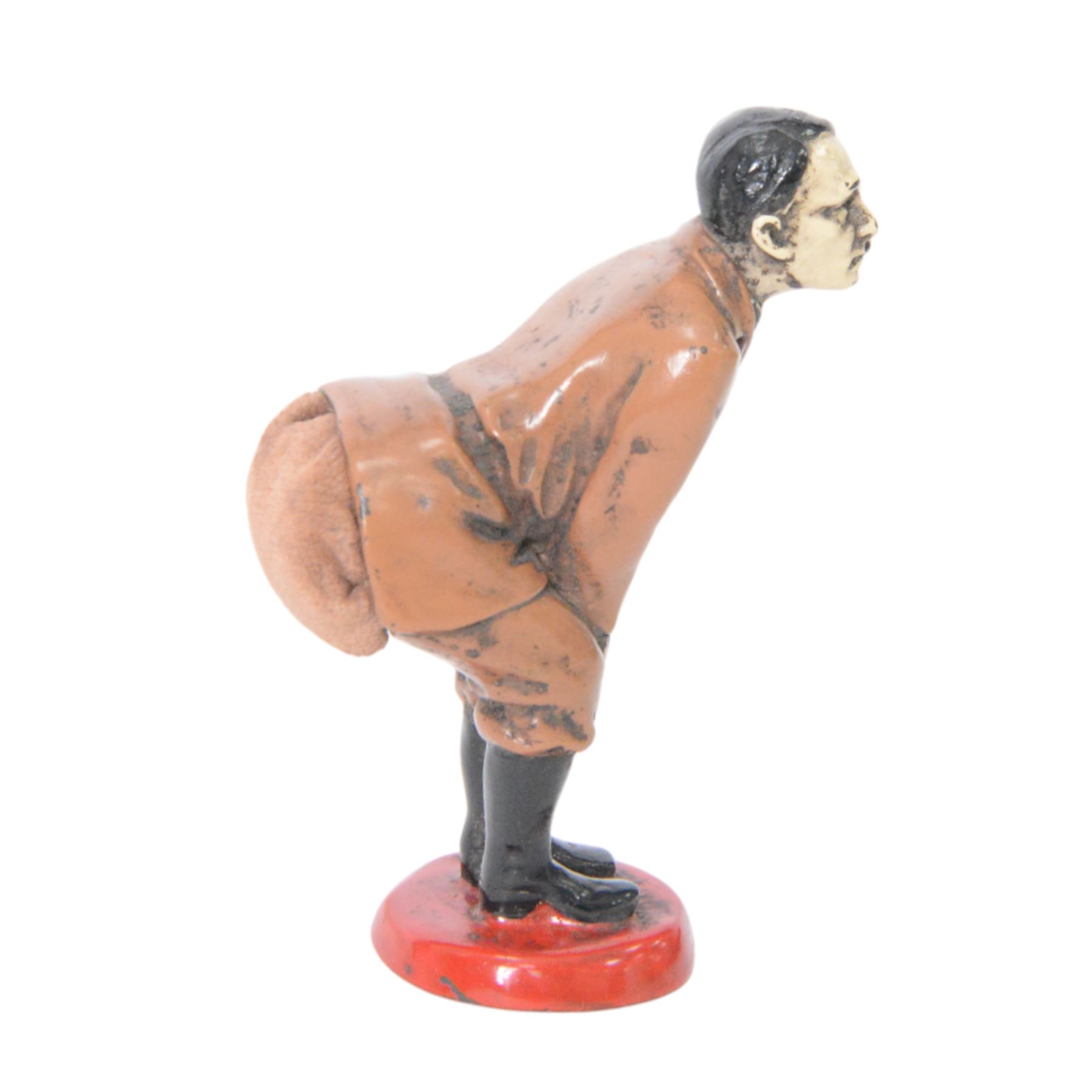  WWII novelty cold painted bronze pin cushion, modelled as Adolf Hitler, H12cm