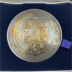 The Royal Mint special limited edition '886 Eleven Hundred Years In Minting 1986' silver medal, sterling silver, 148.4 grams, cased with certificate 