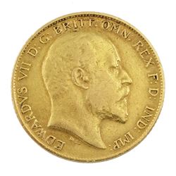 King Edward VII 1902 gold half sovereign coin 