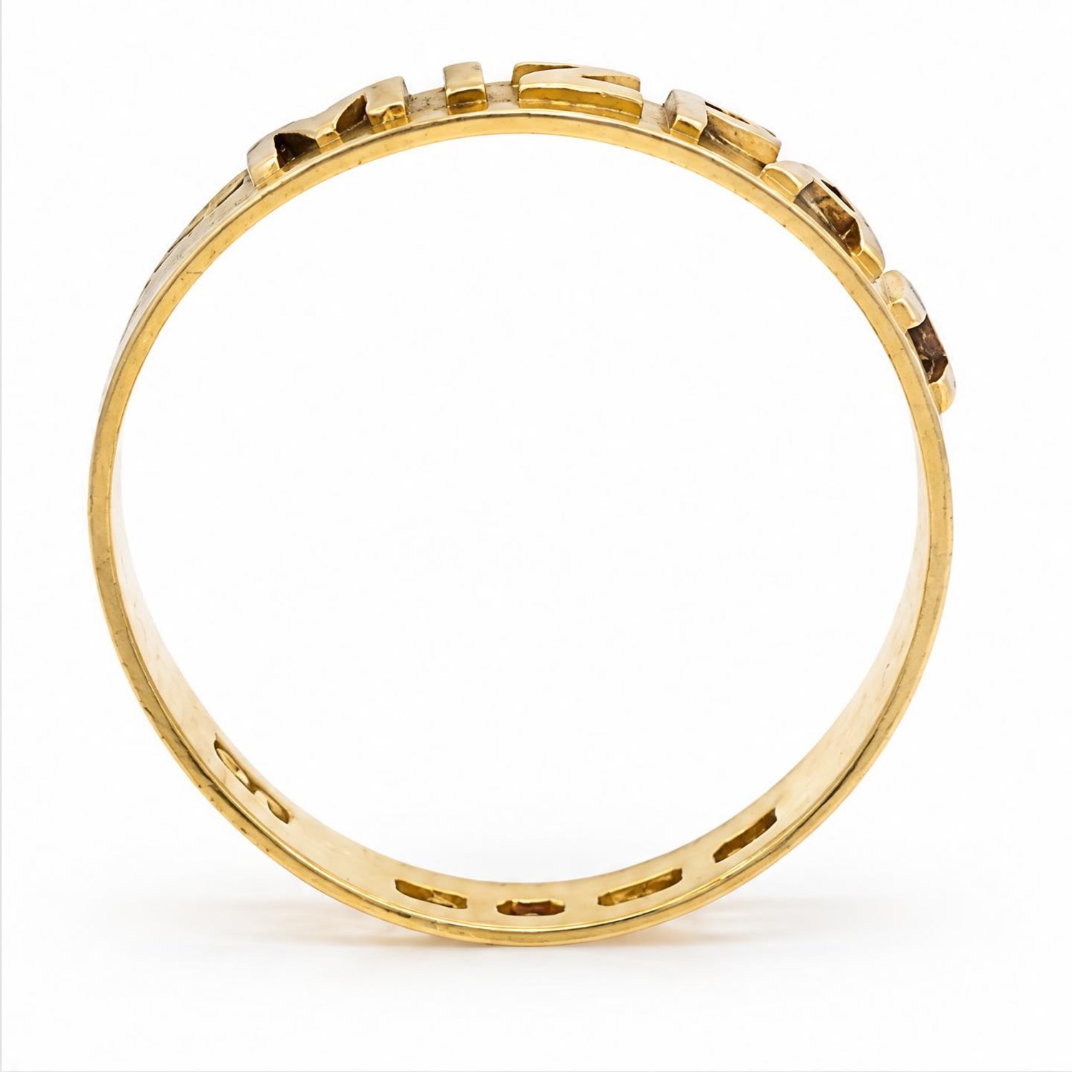 Victorian 18ct gold Mizpah ring, London 1881