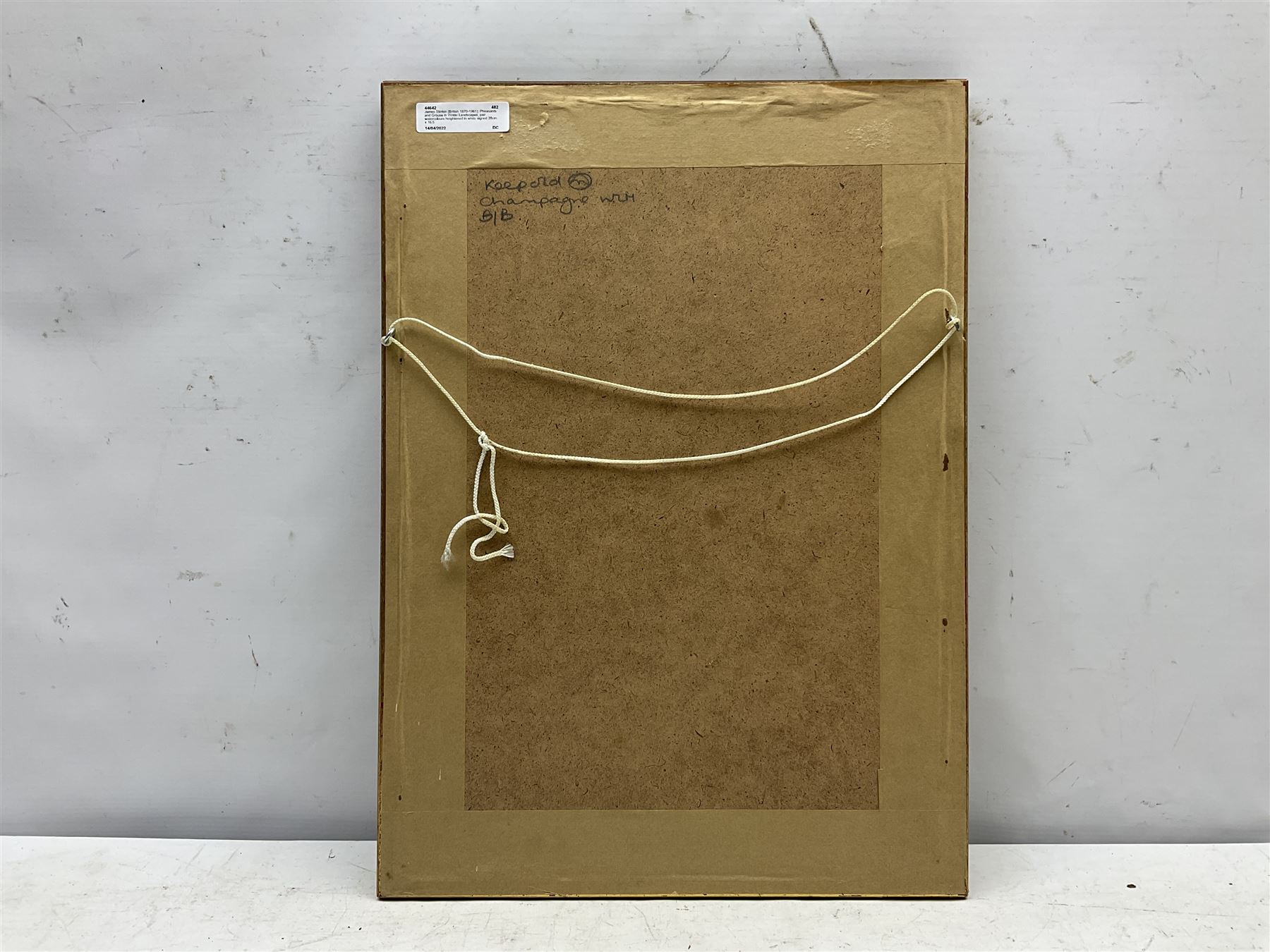 James Stinton (British 1870-1961): Pheasants and Grouse in Winter Landscapes, pair watercolours heightened in white signed 28cm x 16.5cm (2)