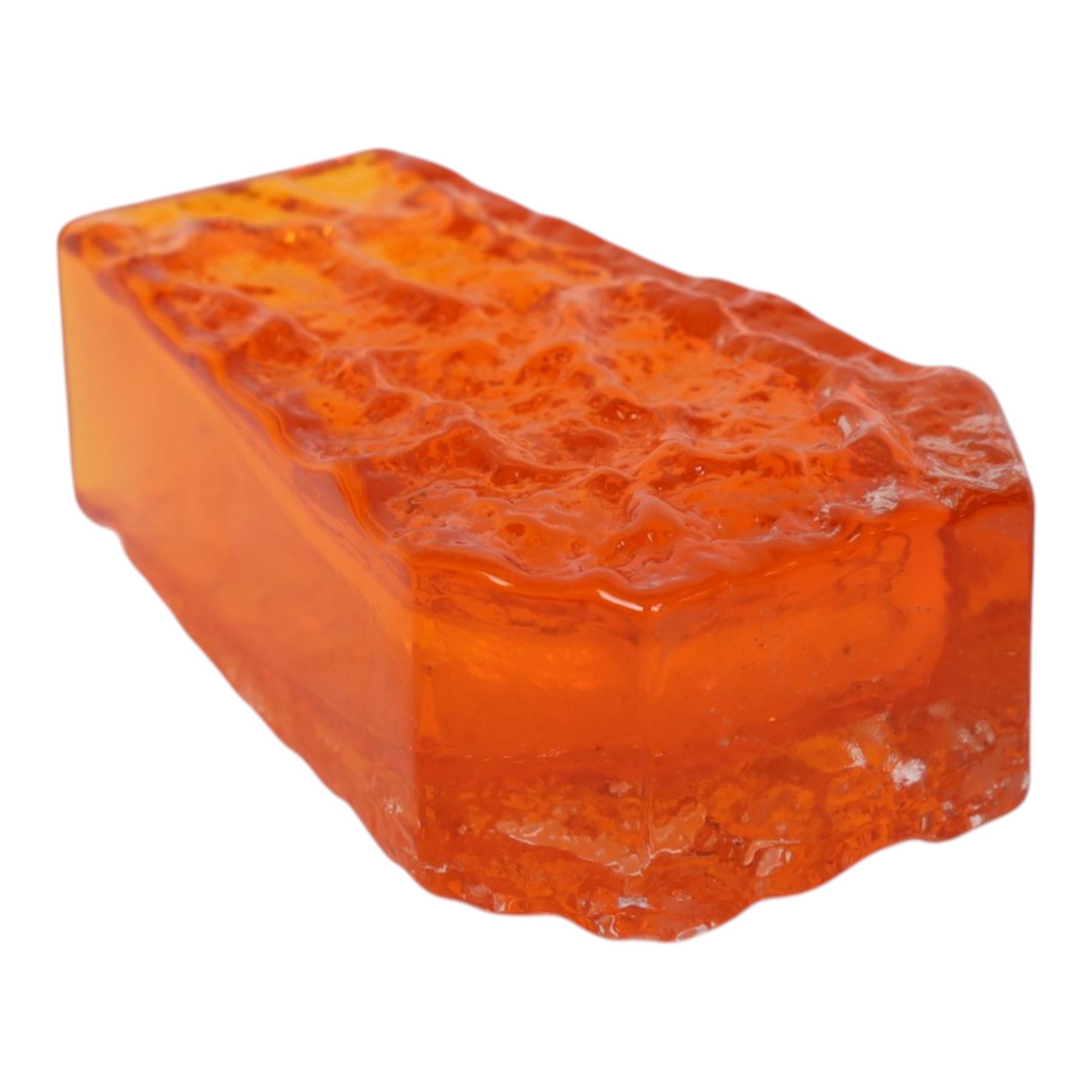 Geoffrey Baxter - Whitefriars Coffin vase, in tangerine orange