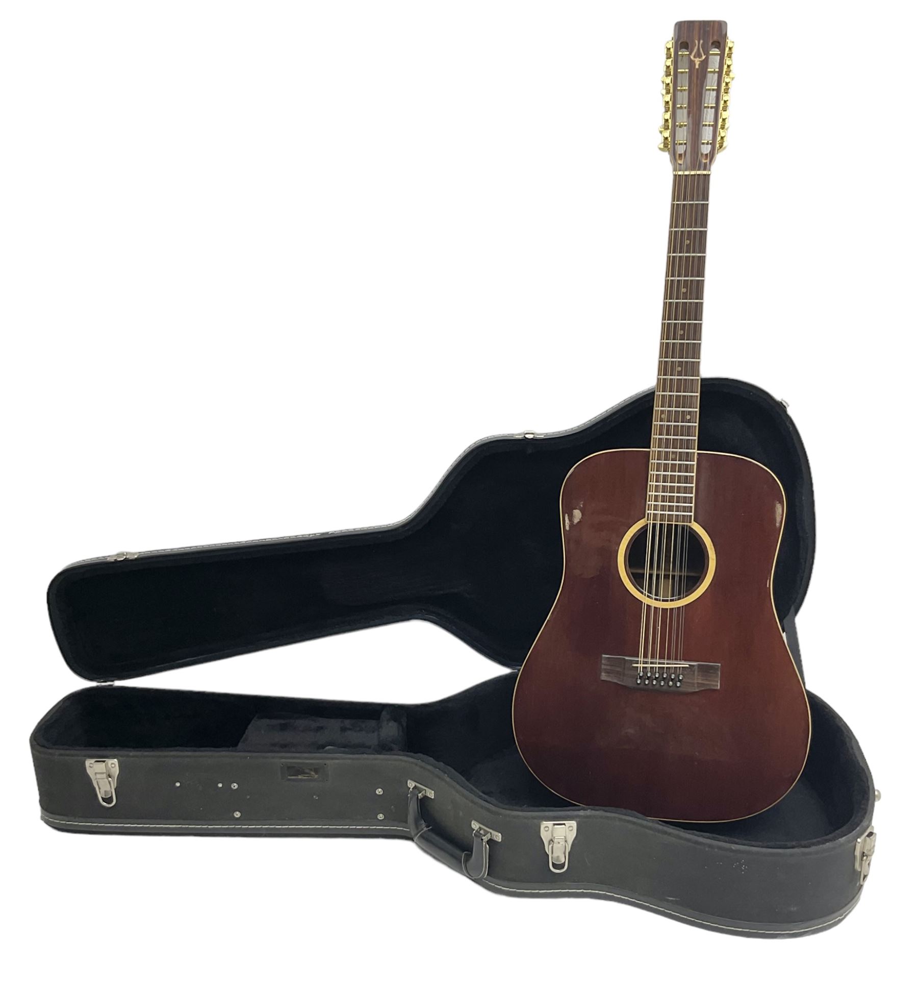Vintage Daion twelve-string acoustic guitar L107.5cm; in hard carrying case