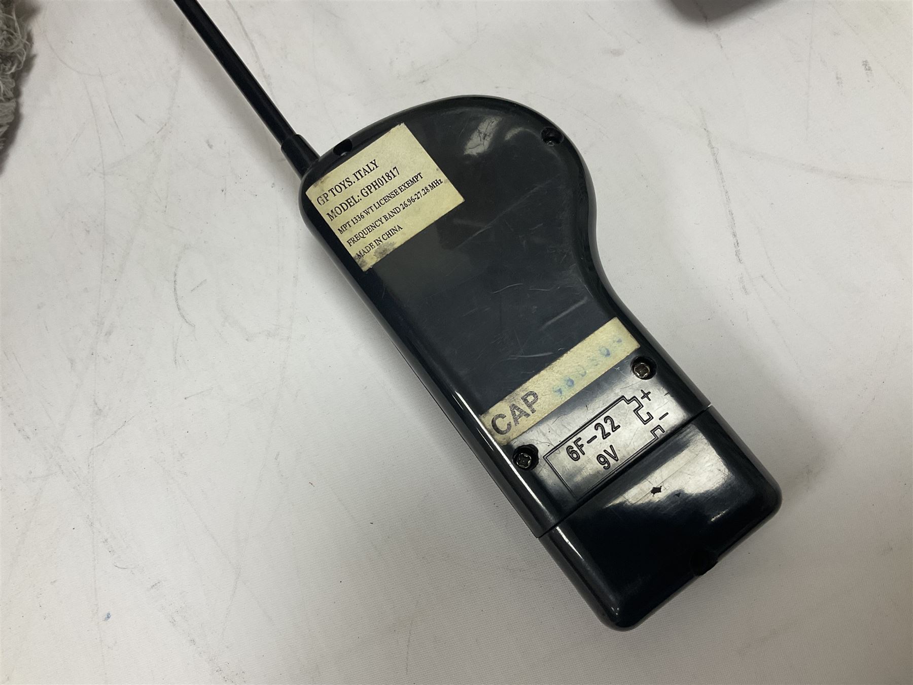 Scooter 2000 plastic battery operated remote control waiter robot with tray and remote control unit; together with a large 'Me To You' floor standing teddy bear (2)