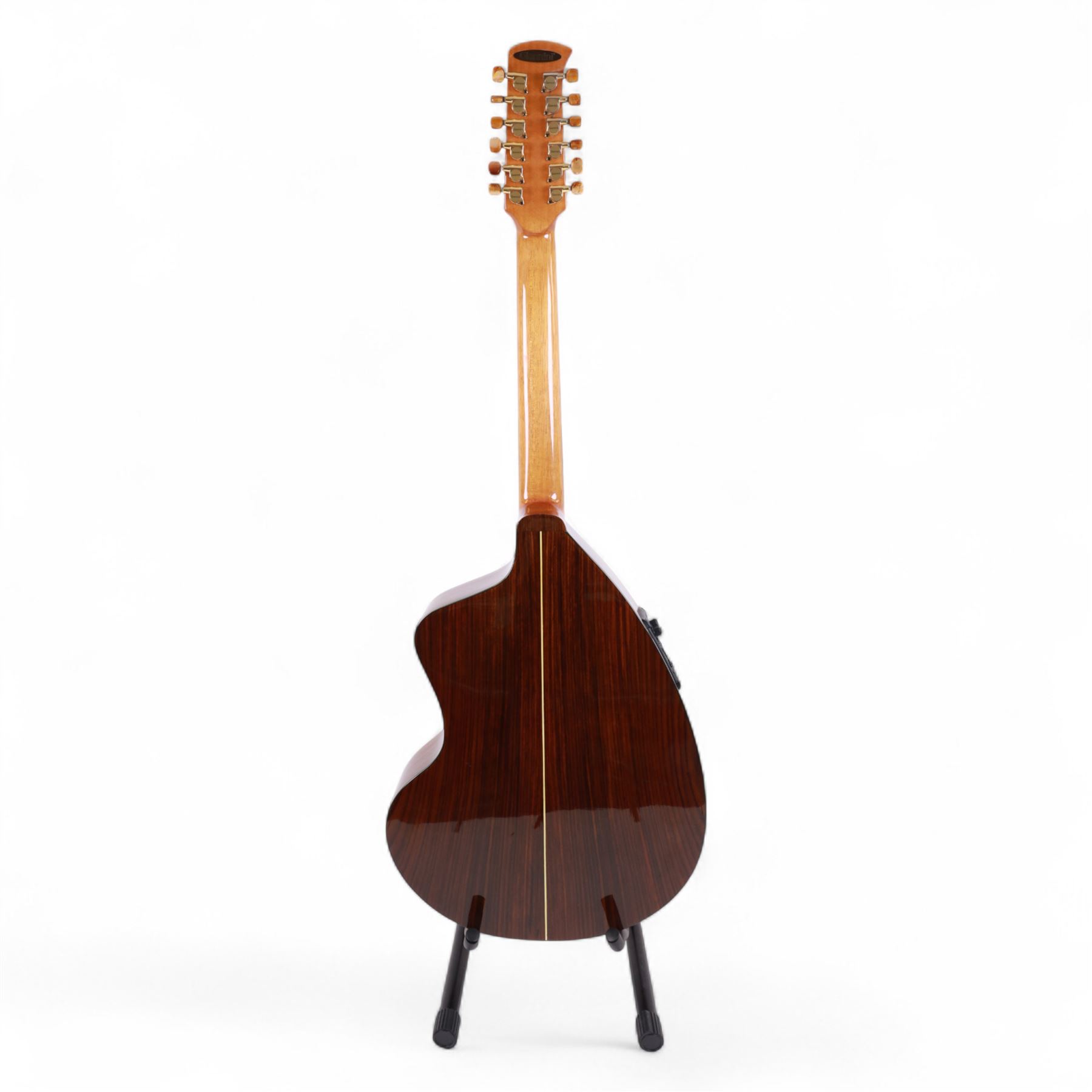 Brazilian Giannini Craviola twelve string acoustic guitar, with Fishman Premium Blend onboard pickup, serial no. 000019116, in fitted hard case