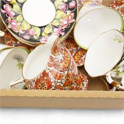 Collection of tea services, including Royal Doulton thistle pattern, Royal Albert Provencal Flowers, Rosina pattern etc 