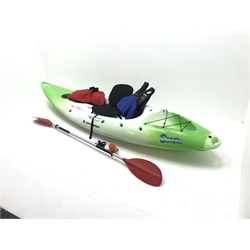 Perception Scooter kayak with paddle and various accessories 