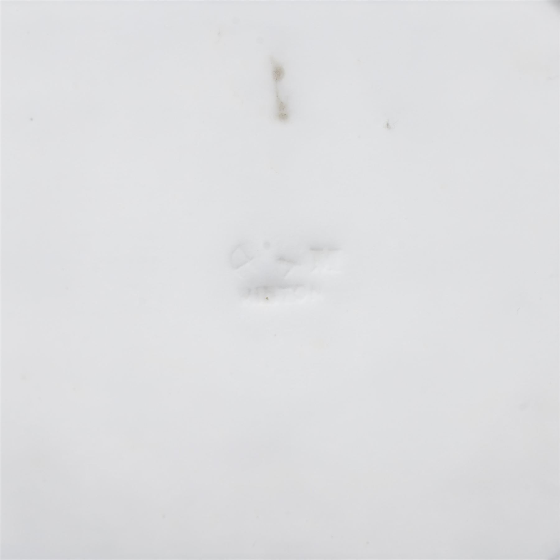 Pair of Victorian Minton plates, the pink borders painted with small landscape panels D24cm