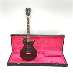 Hondo II electric guitar with carrying case 