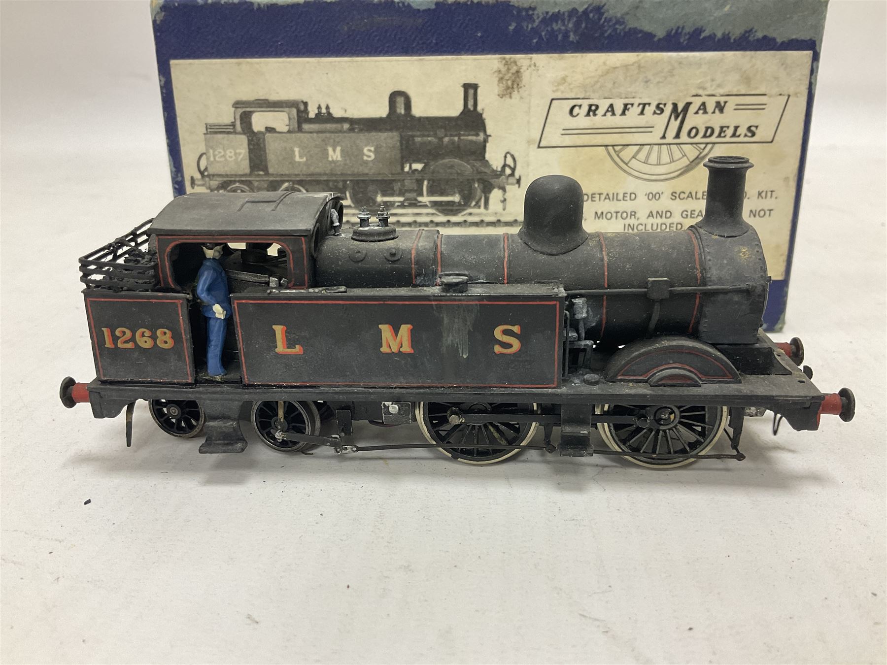 ‘00’ gauge - three kit built steam locomotives comprising GER Class S69/B12 4-6-0 no.1510 finished in GER blue, with McGowan Models box; Aspinall Class 1008 2-4-2T no.50887 finished in BR black, with McGowan Models box; MR/LMS Class 1P 0-4-4T no.1268 finished in LMS black with Craftsman Models box (3) 