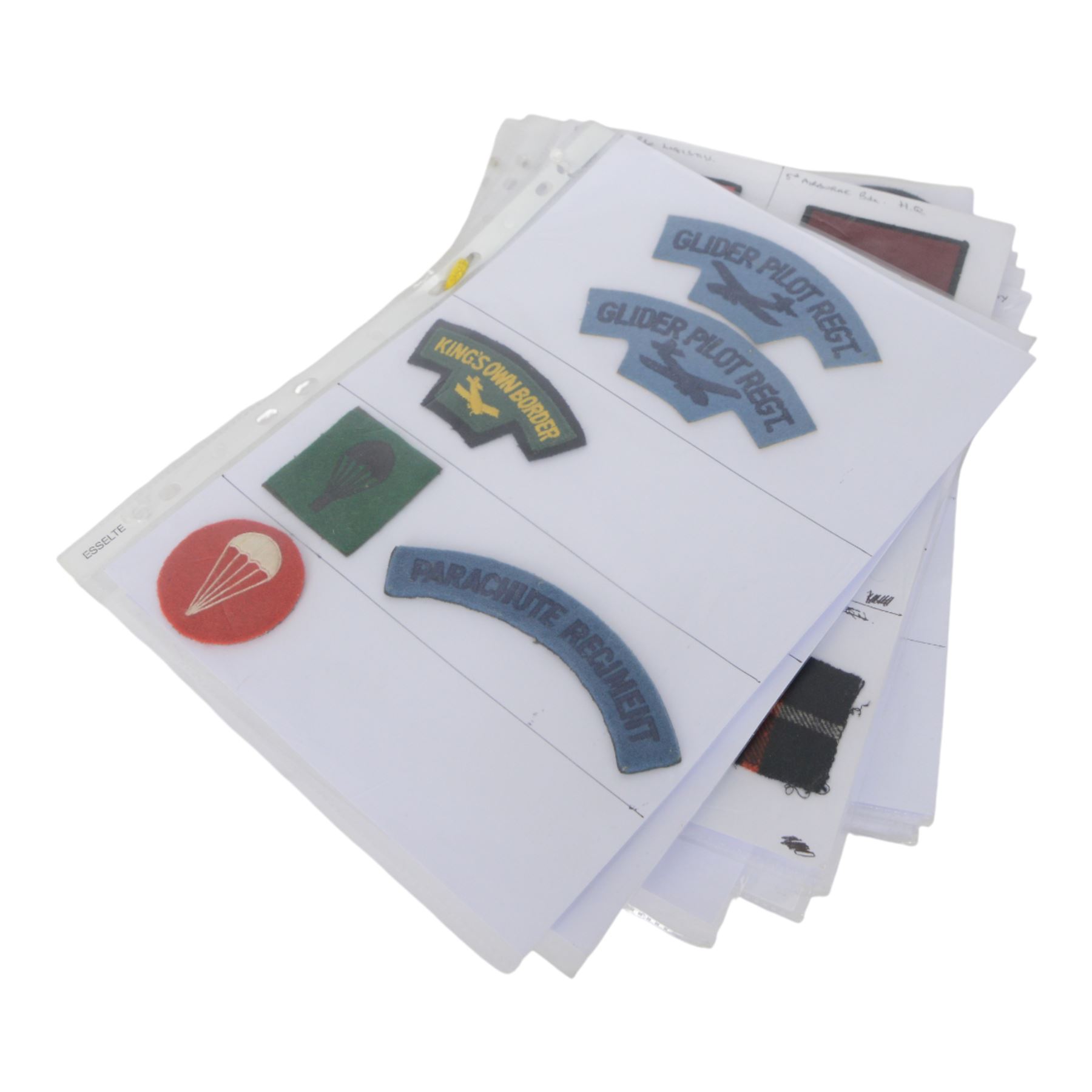 Collection of British cloth insignias, including RAF, Royal Navy/Marine and Parachutist examples 
