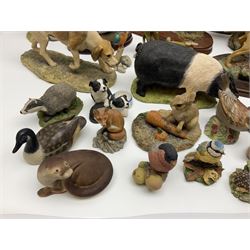 British wildlife, dogs and other animal figures, to include examples by Border Fine Arts, Teviotdale and David Hughes, etc