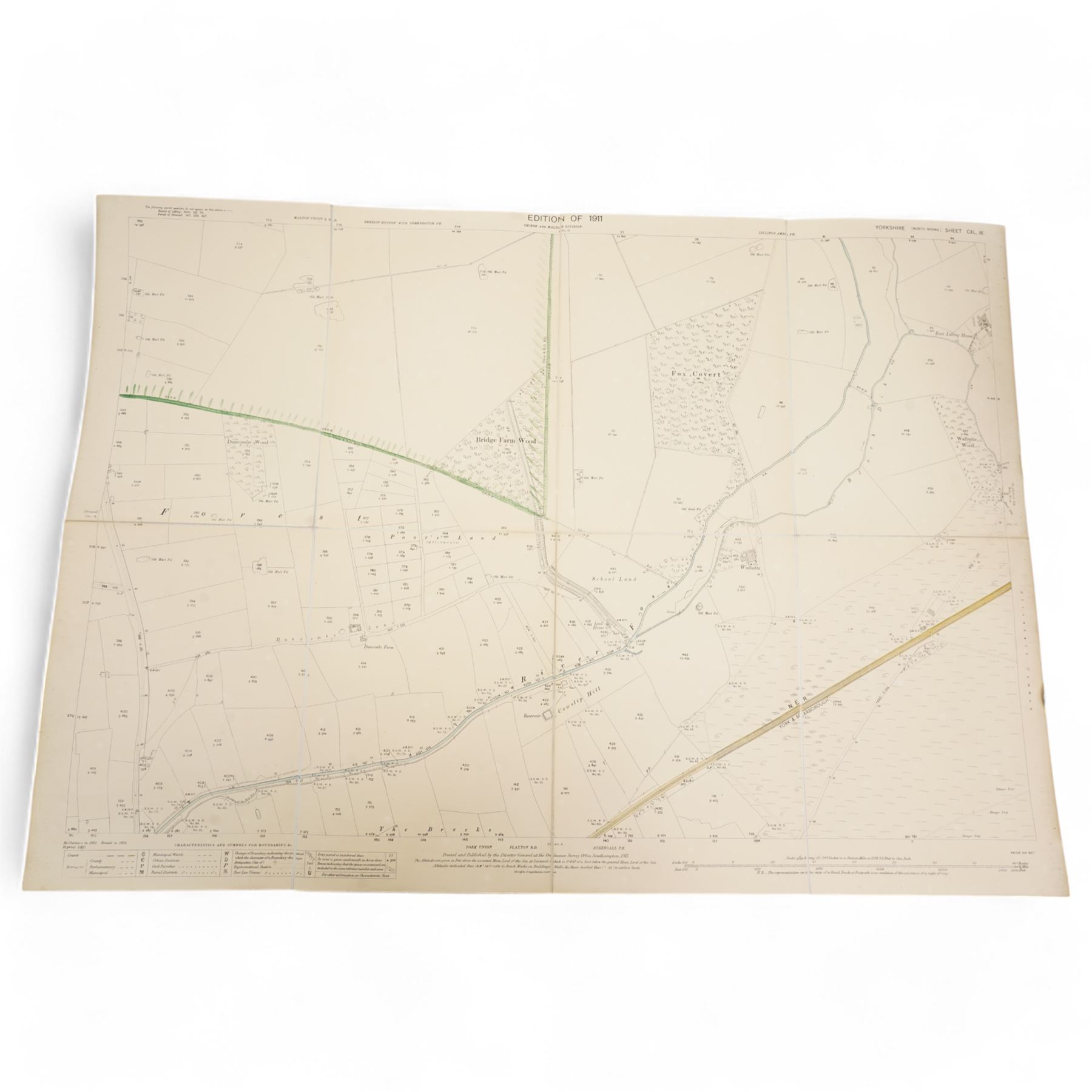 Collection of twenty three York Drainage folding maps, various editions from 1911