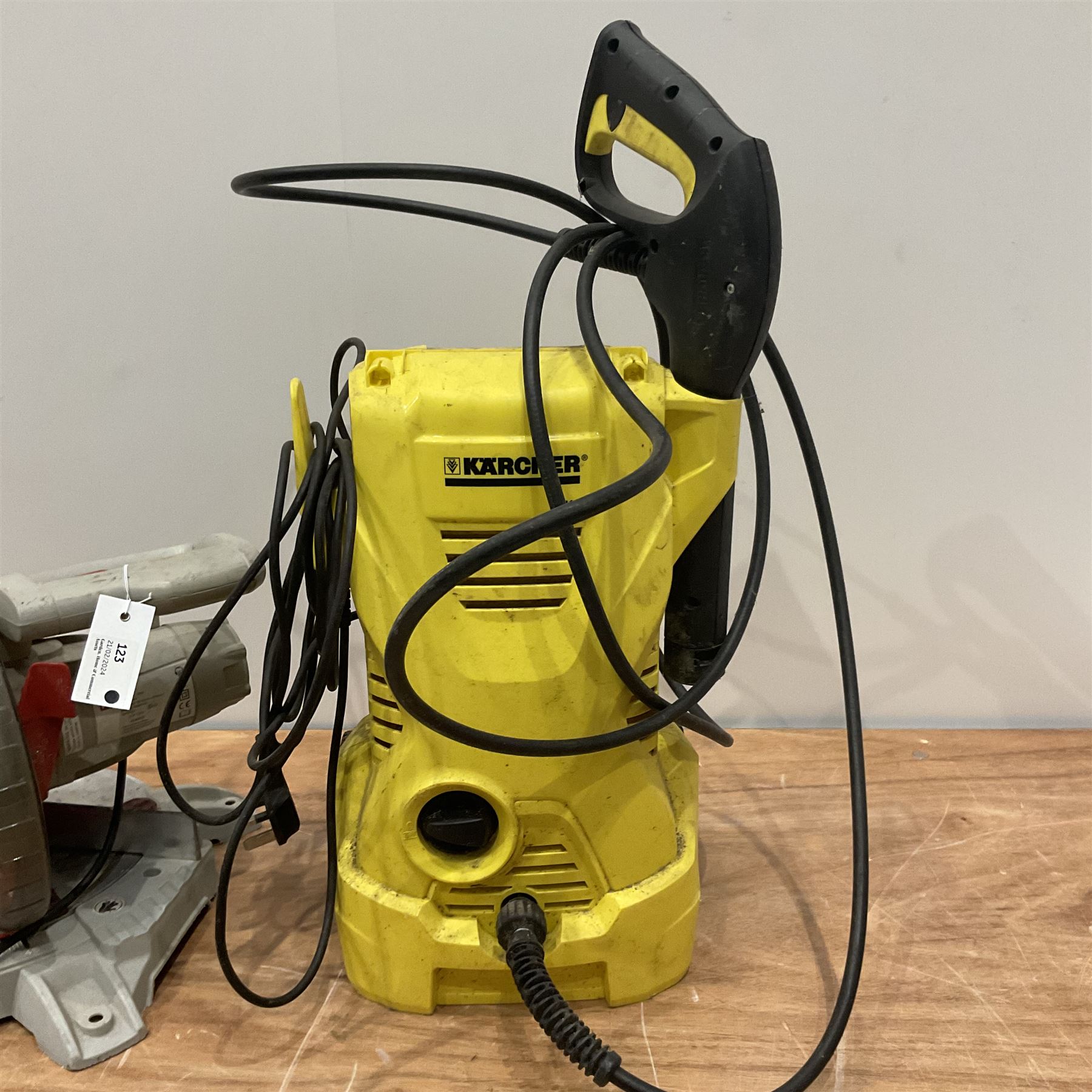 Performance Pro 1400W 210mm Mitre saw and Karcher K2 pressure washer  - THIS LOT IS TO BE COLLECTED BY APPOINTMENT FROM DUGGLEBY STORAGE, GREAT HILL, EASTFIELD, SCARBOROUGH, YO11 3TX