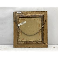 Franz Richard Unterberger (Austrian 1838-1902): Figures on the Shoreline Naples, oil sketch on board unsigned, inscribed 'from Switzerland - Mrs R E Greswell' verso 31cm x 28cm