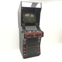 Electrocoin 'Xenon' arcade machine, with two game cartridges 'R-Type Leo' and 'Seibu Soccer', W69cm, H187cm, D93cm