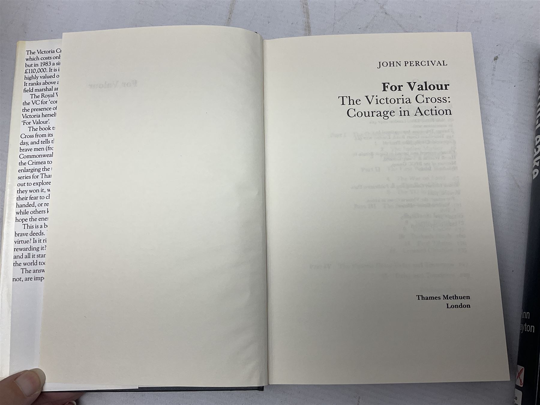 Nine reference books of Victoria Cross interest including four 'VCs of the First World War' series; Martin Ashcroft: Victoria Cross Heroes; John Laffin: British VCs of World War Two; Bryan Perrett: For Valour; Ann Clayton: Martin Leake Double VC; and John Percival: For Valour (9)