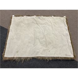 Alpaca rug/wall hanging depicting a gorilla on a cream background 