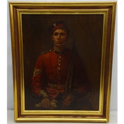  19th century school, portrait of Samuel John Foster, Grenadier Guards, oil on canvas, 50 x 40cm, gilt frame  