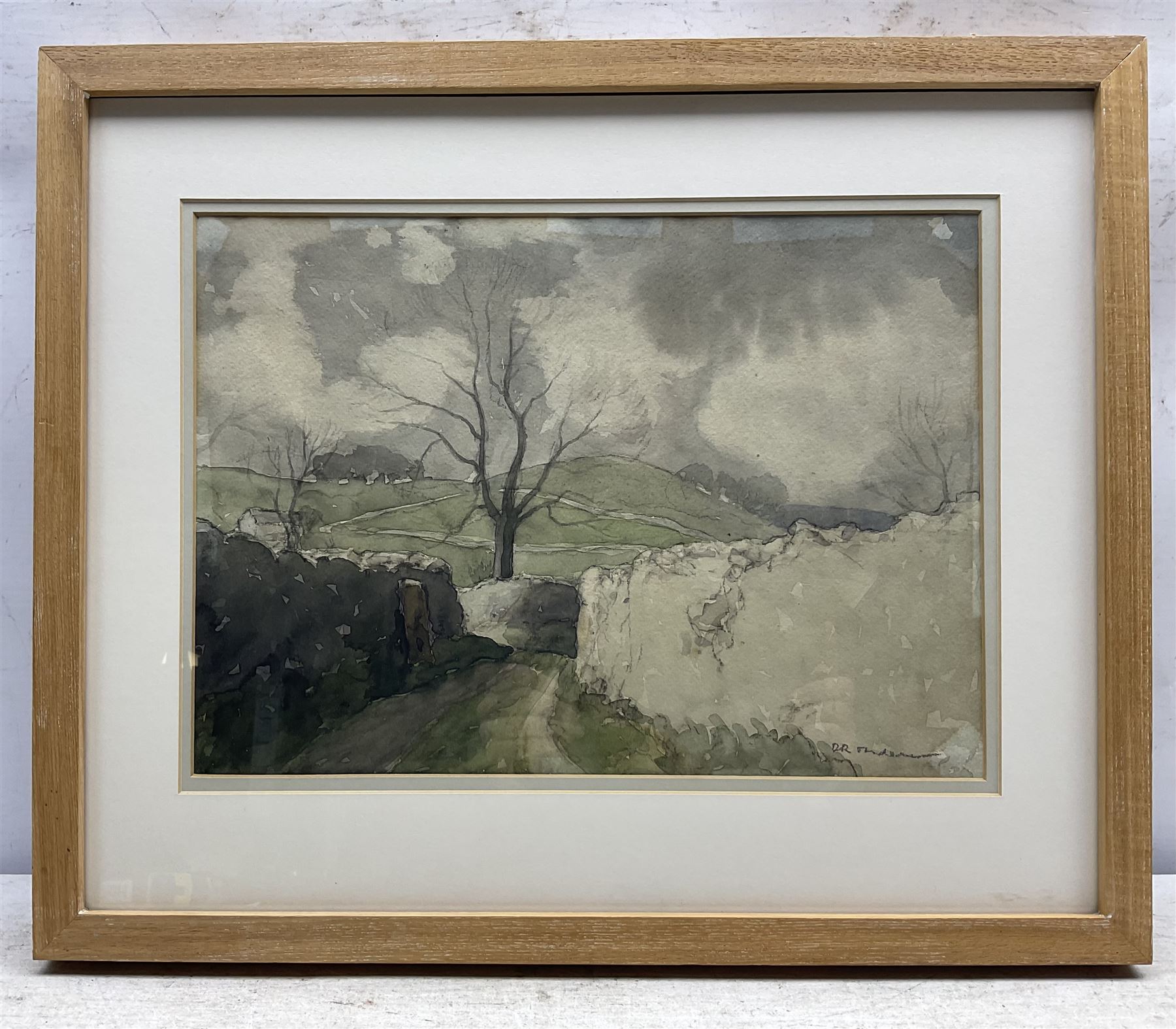 David R Anderson (British 1884-1976): 'First Light' 'Thorpe' and 'North Yorkshire Farmstead', set of three watercolours signed, titled verso max 35cm x 45cm (3)