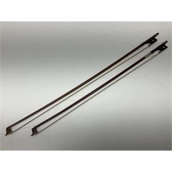 German half-size cello with 69cm two-piece maple back and ribs and spruce top; L112.5cm overall; in soft carrying case with two bows