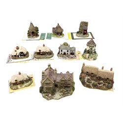 Ten Lilliput Lane cottages from the British and English collections to include Armada House, Anne Hathaway 1989 and Spring Bank, all boxed, one without deeds