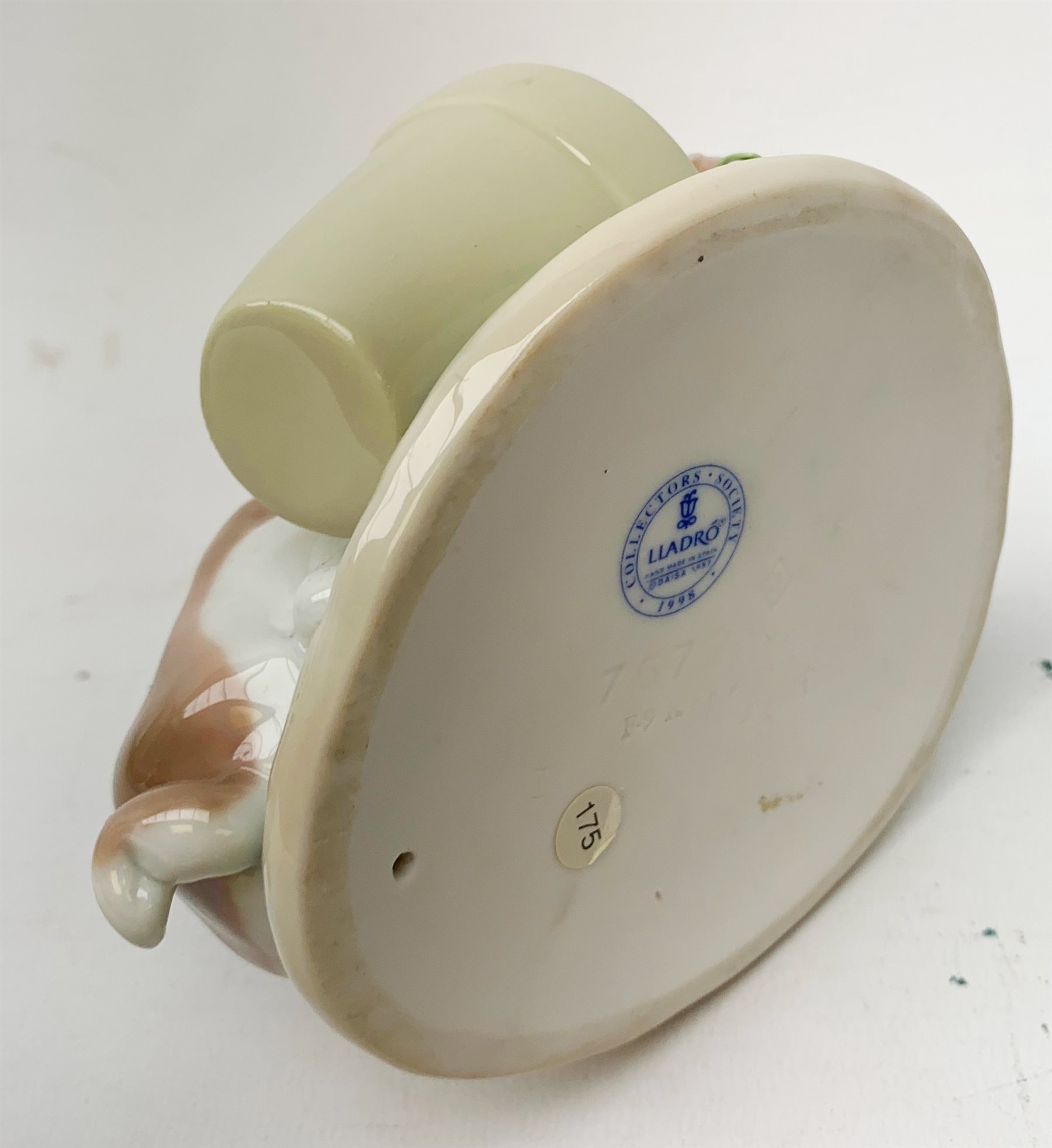 A Lladro figurine, 'Barrow of Fun' Model 5460, H20.5cm, together two further Lladro figurines, 'Litter of Fun' Model 5364, and 'It wasn't me' Model 7672. 