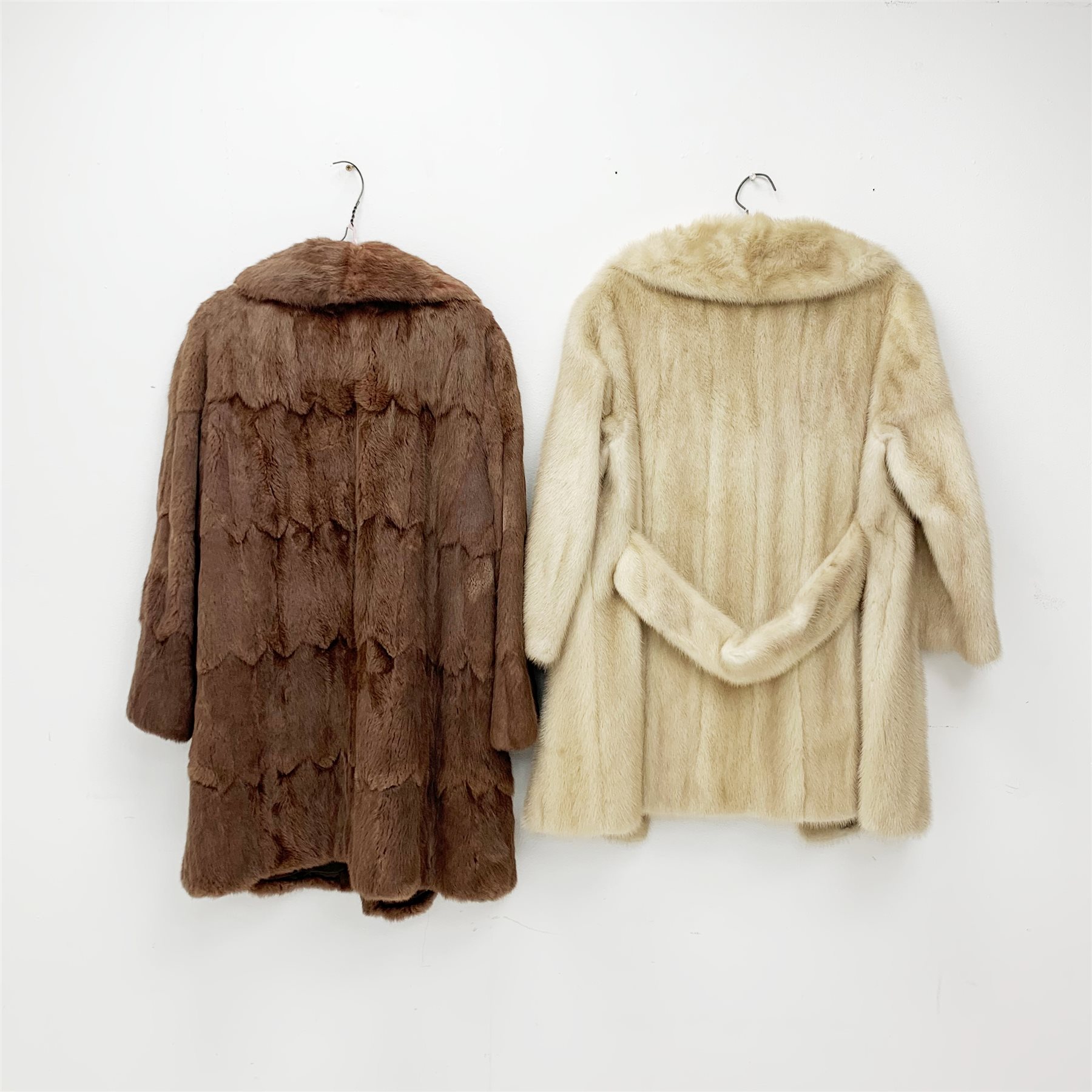 Vintage blonde mink fur coat and a Vintage Coney coat retailed by Capstick & Hamer (2)