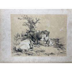 Thomas Sidney Cooper (British 1803-1902): 'Cooper's Designs for Cattle Pictures, Thirty Four Subjects of Cattle &co Designs for Pictures', London, published by T McLean, Ackermann & Co and C Tilt, 1837, with thirty two plates 