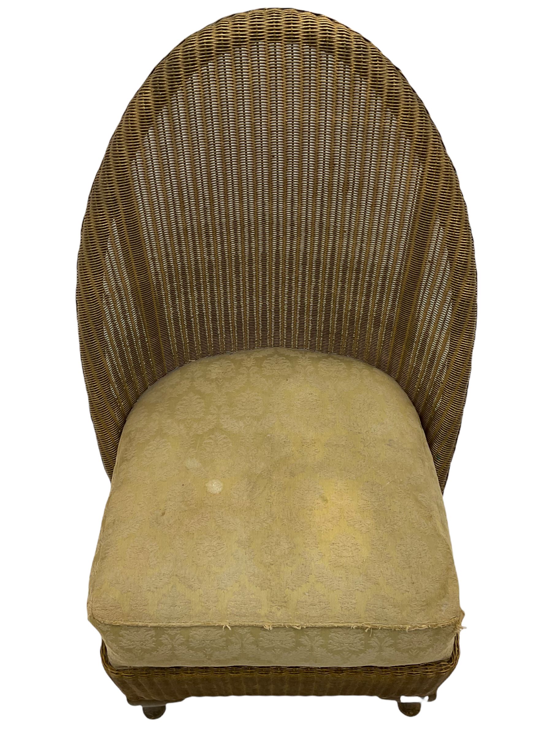 Two 'Sirrom' Lloyd Loom type bedroom chairs