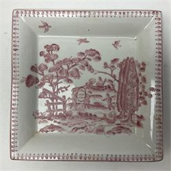 Chinese monteith, together with an India Jade plate and a carved wooden immortal