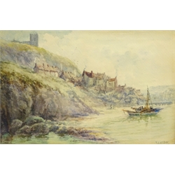  Thomas Calvering Alder (British c.1857-1931): Whitby, watercolour signed 18cm x 27cm and Moorland Scene, watercolour by the same hand 11cm x 15cm (2)  