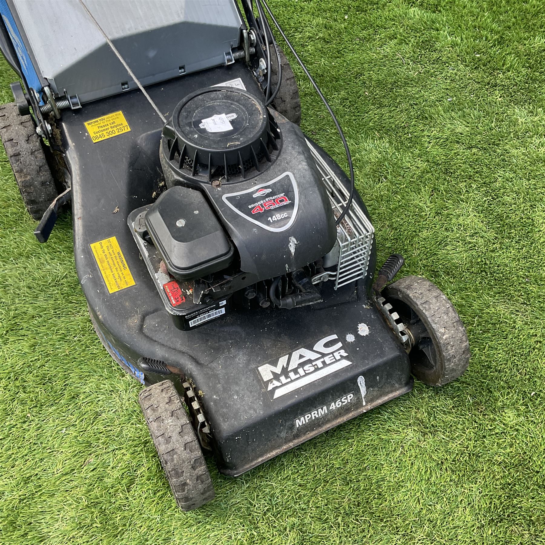 MacAllister MPRM 46SP petrol lawnmower  - THIS LOT IS TO BE COLLECTED BY APPOINTMENT FROM DUGGLEBY STORAGE, GREAT HILL, EASTFIELD, SCARBOROUGH, YO11 3TX