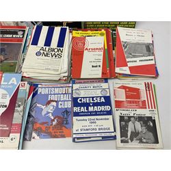 Collection of assorted football programmes, including International examples, together with copies of Football League Review and other memorabilia