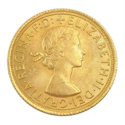 Queen Elizabeth II 1965 gold full sovereign coin 