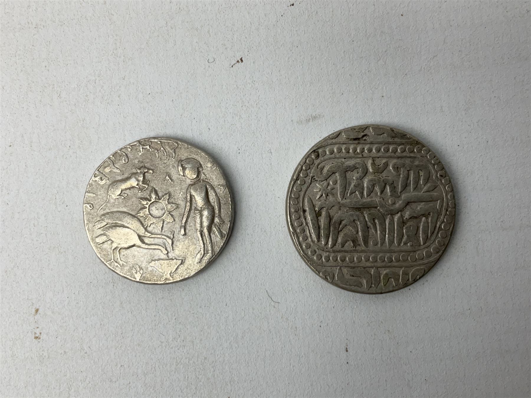 Para-numismatic and miscellaneous items, including enamelled coins, coin weights, model/toy coinage, gaming token, Indian temple tokens etc