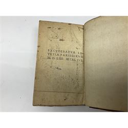 Homer's Illiad, 1554, with engraved title plate, complete book in greek text, the book has been rebound and rebacked