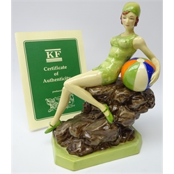  Kevin Francis 'Beach Belle' ceramic model produced by Peggy Davis with certificate, H25.5cm   