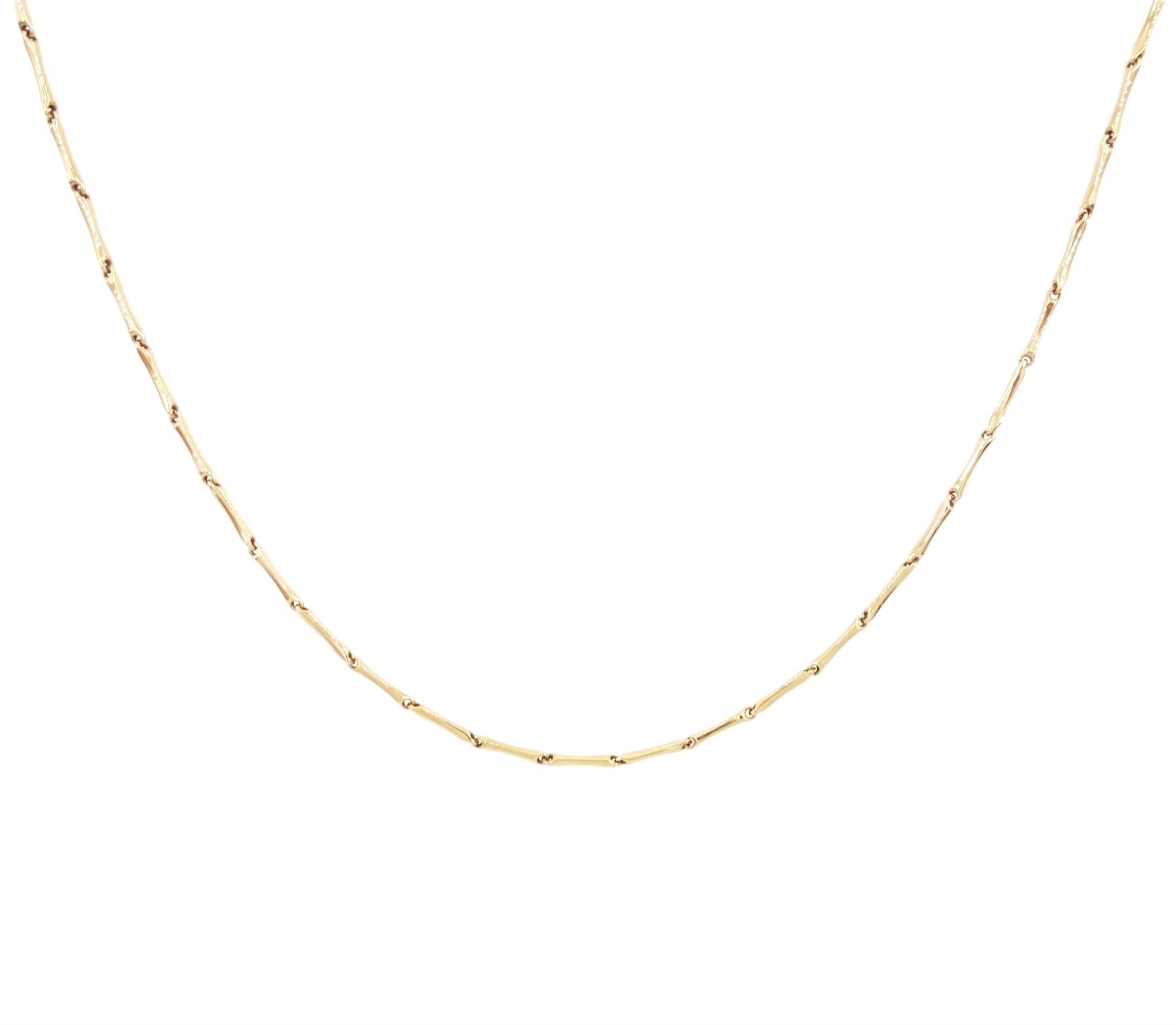 Chimento 18ct rose gold Bamboo necklace, hallmarked