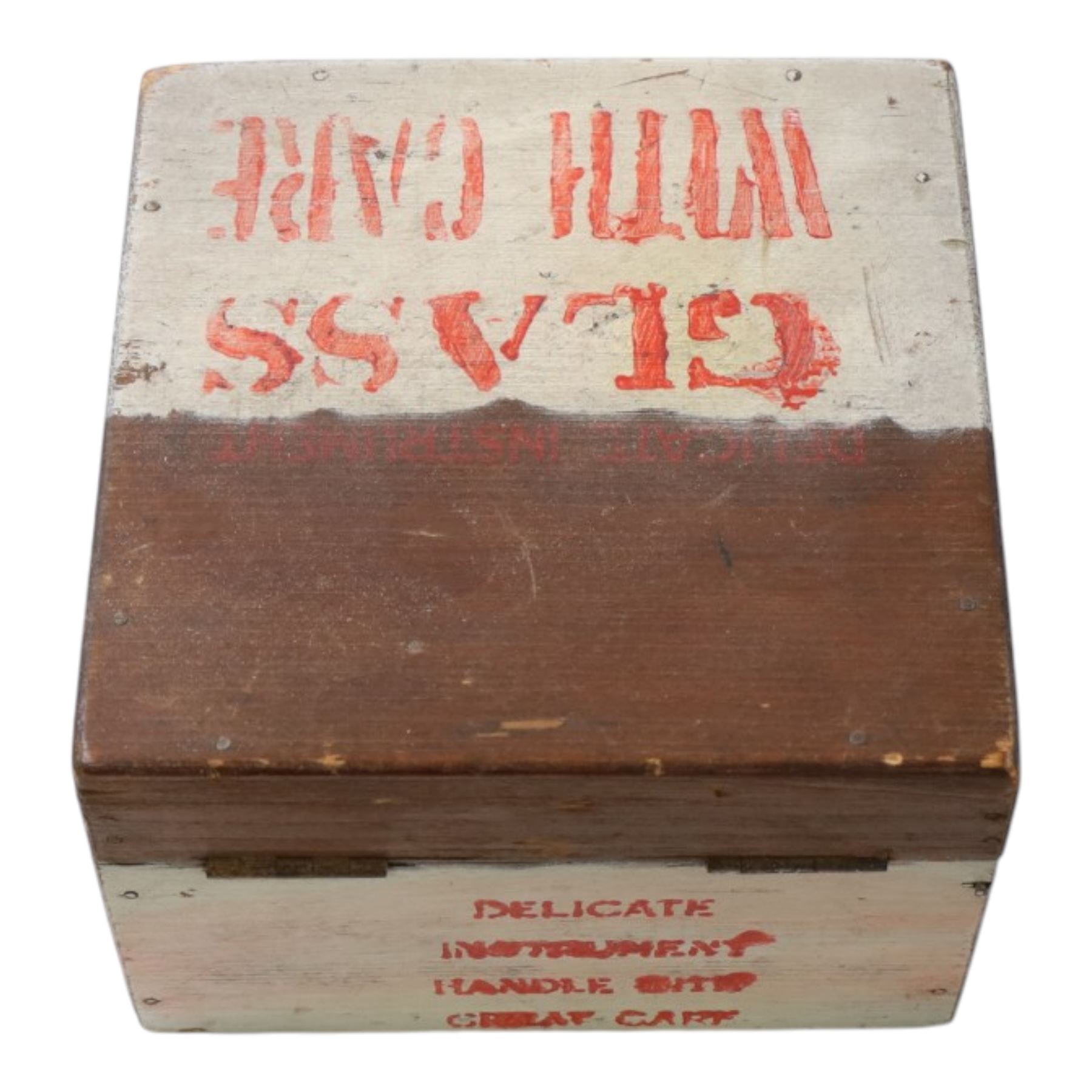 WWII Air Ministry 'Bombsight D' compass, in fitted wooden box