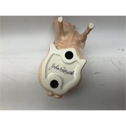 Collection of Beswick pig figures, to include John Beswick Little Likeables ‘Hide and Sleep’, white boar pig and John Beswick trio of pigs, all marked beneath (5)