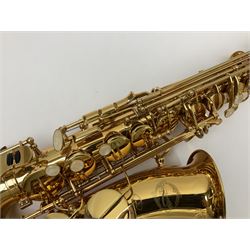 Trevor James Artemis A1 brass alto saxophone AL11572, serial no.321041; in lightweight carrying case with accessories