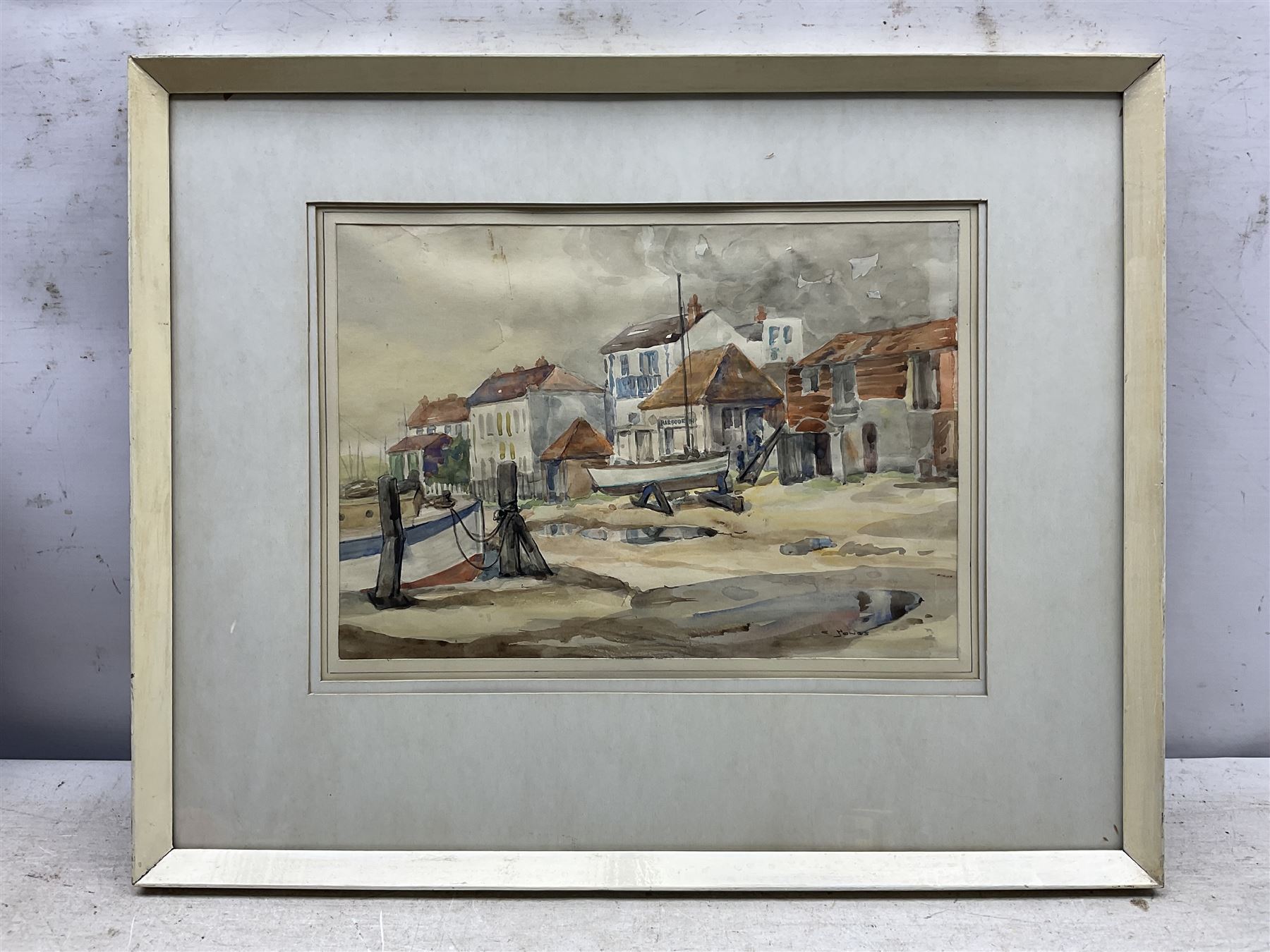 James Lishman (British 1931-2024): 'Harbour View - Fifeshire', watercolour signed and dated '91, titled verso 24cm x 36cm; C Herbert Jones (British 20th Century): 'Harbour Inn - Southwold', watercolour signed, titled verso 23cm x 33cm (2)