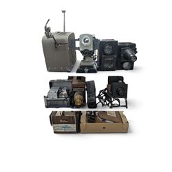 Collection of projectors, epidiascopes, magic lantern and similar, including Bell & Howell...
