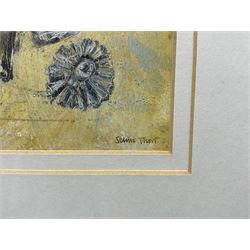 Selina Thorp (British 1968-): 'Shepherd's Purse', pastel signed, titled and dated 1999 on label verso 9cm x 9cm