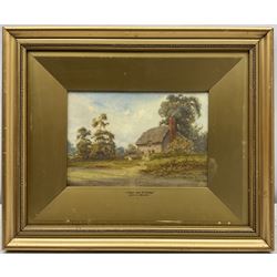 Leslie G Ireland (Newcastle 19th/20th century): 'Cottage near Corbridge', pair watercolours signed, titled on the mount 17cm x 25cm (2)