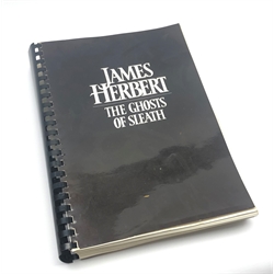  Herbert James: The Ghosts of Sleath. Limited unedited pre-publication typescript No.17/500, signed by Herbert. Folio. Special publisher's soft ring binding. Published by HarperCollins 1994  