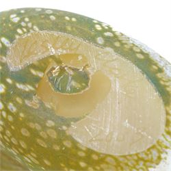 Pair of Lesley Ann Clarke (Contemporary) studio glass vases, incised signature to base, H15cm 